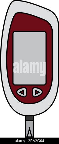 Isolated glucometer icon Stock Vector