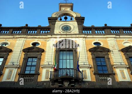 Exterior of the Town Hall in Nepi, Italy Stock Photo