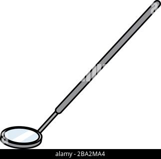 Isolated medical mirror icon Stock Vector