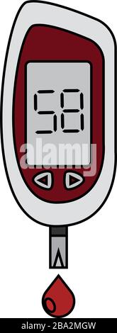 Isolated glucometer icon Stock Vector