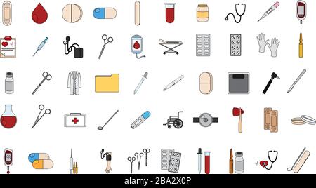 Set of medical icons Stock Vector