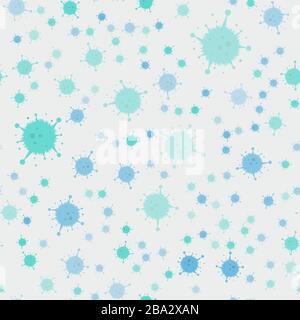 Vector seamless pattern Coronavirus COVID-19 . Virus Covid 19-NCP Stock Vector