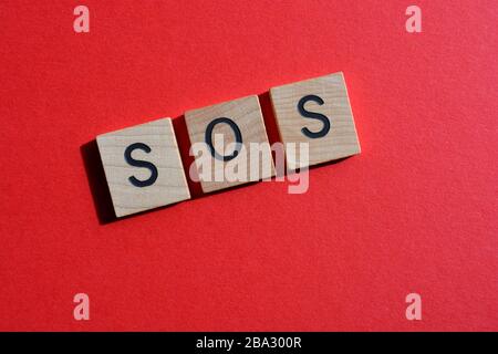 SOS morse code for Save our Ships, used as a call for help Stock Photo
