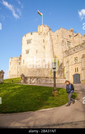 National Trust owned Chirk Castle a stately home on the English Welsh border at Chirk near Wrexham  in North Wales Stock Photo