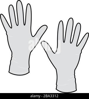 Isolated surgical gloves icon Stock Vector