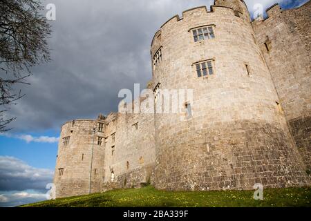 National Trust owned Chirk Castle a stately home on the English Welsh border at Chirk near Wrexham  in North Wales Stock Photo