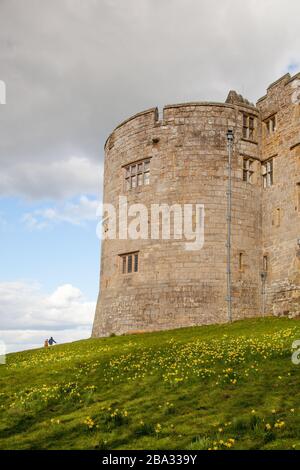 National Trust owned Chirk Castle a stately home on the English Welsh border at Chirk near Wrexham  in North Wales Stock Photo