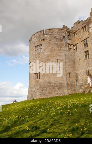 National Trust owned Chirk Castle a stately home on the English Welsh border at Chirk near Wrexham  in North Wales Stock Photo