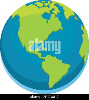 Isolated 3D earth planet Stock Vector