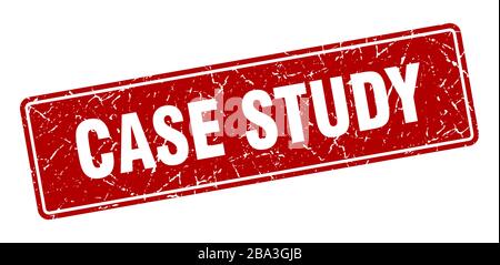 case study stamp. case study vintage red label. Sign Stock Vector