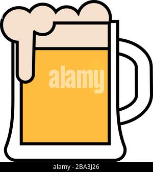 Isolated beer mug icon Stock Vector