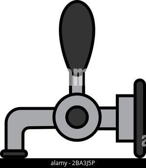 Isolated beer tap icon Stock Vector