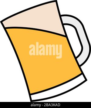Isolated beer mug icon Stock Vector