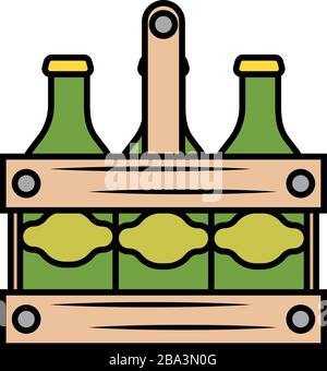 Beer bottles icons Stock Vector