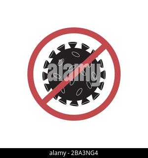 Stop sign with Coronavirus icon. Corona virus outbreak Stock Vector