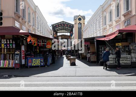 LOS ANGELES, CA/USA - MARCH 19, 2020: The famous and usually crowded Santee Alley is deserted during coronavirus scare and prior to quarantine order o Stock Photo