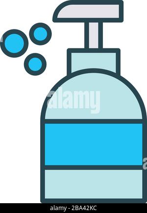 antibacterial soap bottle fill icon Stock Vector Image & Art - Alamy