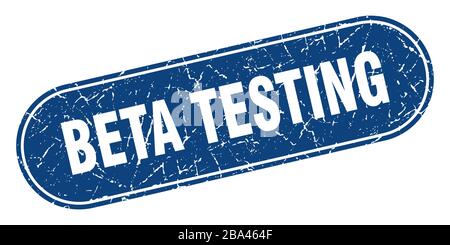beta testing sign. beta testing grunge blue stamp. Label Stock Vector