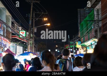 Chiang Mai, Thailand 9 April 2017 : Walking through the market, popular tourist souvenirs and visits to the local craft market in Chiang Mai, Thailand. Stock Photo