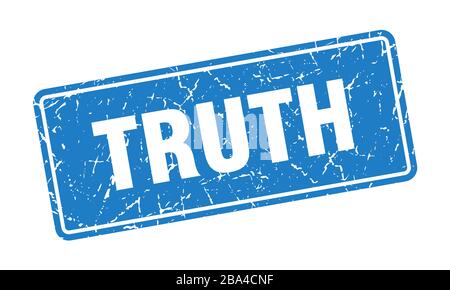 truth stamp. truth vintage blue label. Sign Stock Vector