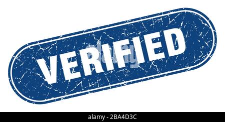 verified sign. verified grunge blue stamp. Label Stock Vector