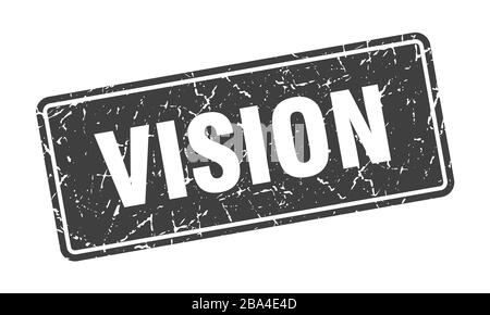 vision stamp. vision vintage gray label. Sign Stock Vector