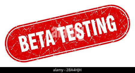 beta testing sign. beta testing grunge red stamp. Label Stock Vector