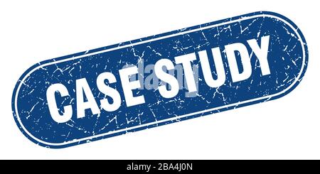 case study sign. case study grunge blue stamp. Label Stock Vector