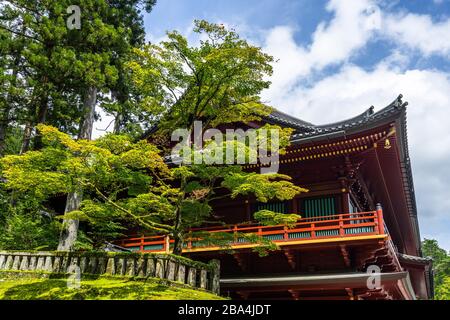 A temple part of the Toshogu shrine complex in Nikko, Japan Stock Photo