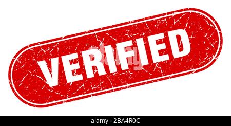 verified sign. verified grunge red stamp. Label Stock Vector