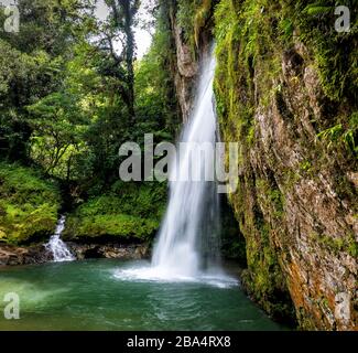 Las Brisas waterfall near Cuetzalan, Puebla, Mexico. Stock Photo