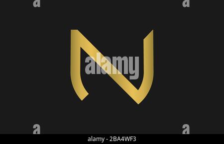 Vector logo combination of a shield and letter N. Stock Vector