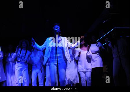 The Resistance Revival Chorus performing live in Brooklyn, February