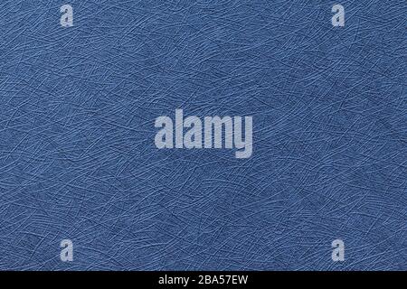 Background close up of blue Japanese origami craft paper with cross hatched lines Stock Photo