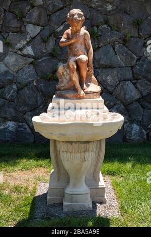 Asheville, North Carolina - July 24, 2019 - One of the many statues in Biltmore gardens. Stock Photo
