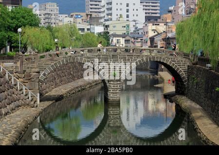 Spectacles Bridge, Nakashima River, Nagasaki, Kyushu Island, Japan, asia