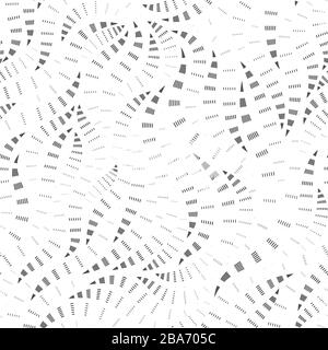 Vector seamless background. Texture from rectangles in the form of arches or waves on a white background. Decorative pattern for printing on fabric Stock Vector