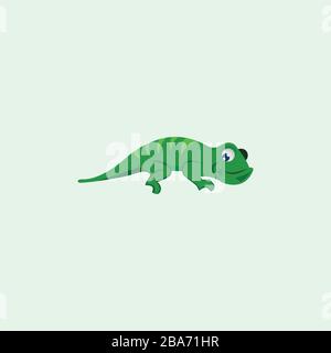 Gecko Lizard Logo Vector Design Template Stock Vector