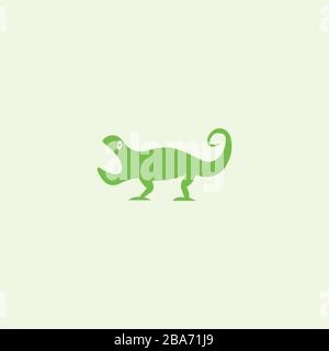 Gecko Lizard Logo Vector Design Template Stock Vector