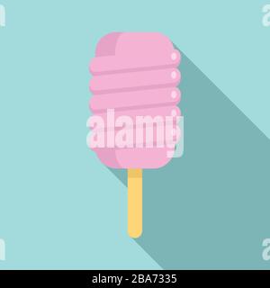 Sweet popsicle icon. Flat illustration of sweet popsicle vector icon for web design Stock Vector