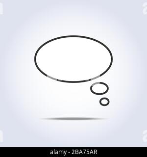 White speech thoughts bubbles icon Stock Vector