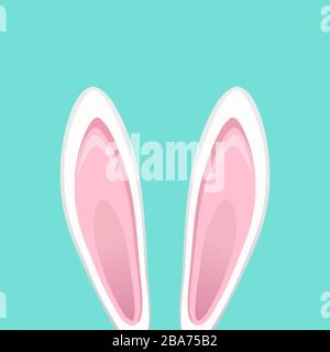 Bunny ears. Easter banner with rabbit ear. Vector Stock Vector