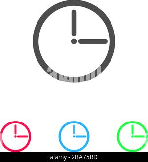 Passage of time icon flat. Color pictogram on white background. Vector illustration symbol and bonus icons Stock Vector
