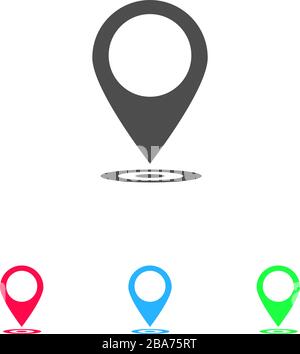 Mark icon flat. Color pictogram on white background. Vector illustration symbol and bonus icons Stock Vector