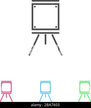 Easels icon flat. Color pictogram on white background. Vector illustration symbol and bonus icons Stock Vector
