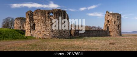 Flint castle ruins on the North Wales coast Stock Photo