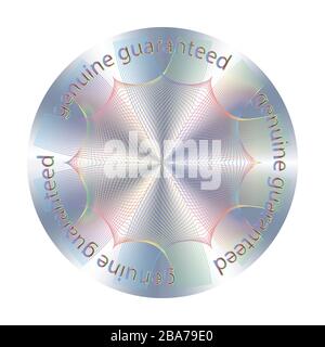 Round hologram sticker Stock Vector