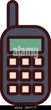 cellphone device line and fill icon Stock Vector