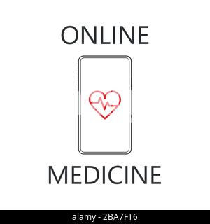 Order online medicine on smartphone application. vector illustration. Finger, concepts. VECTOR EPS 10 Stock Vector