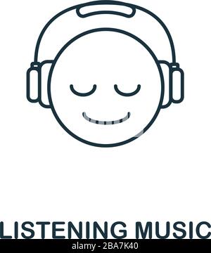 Headphones, listening to music, from abstract futuristic polygonal ...